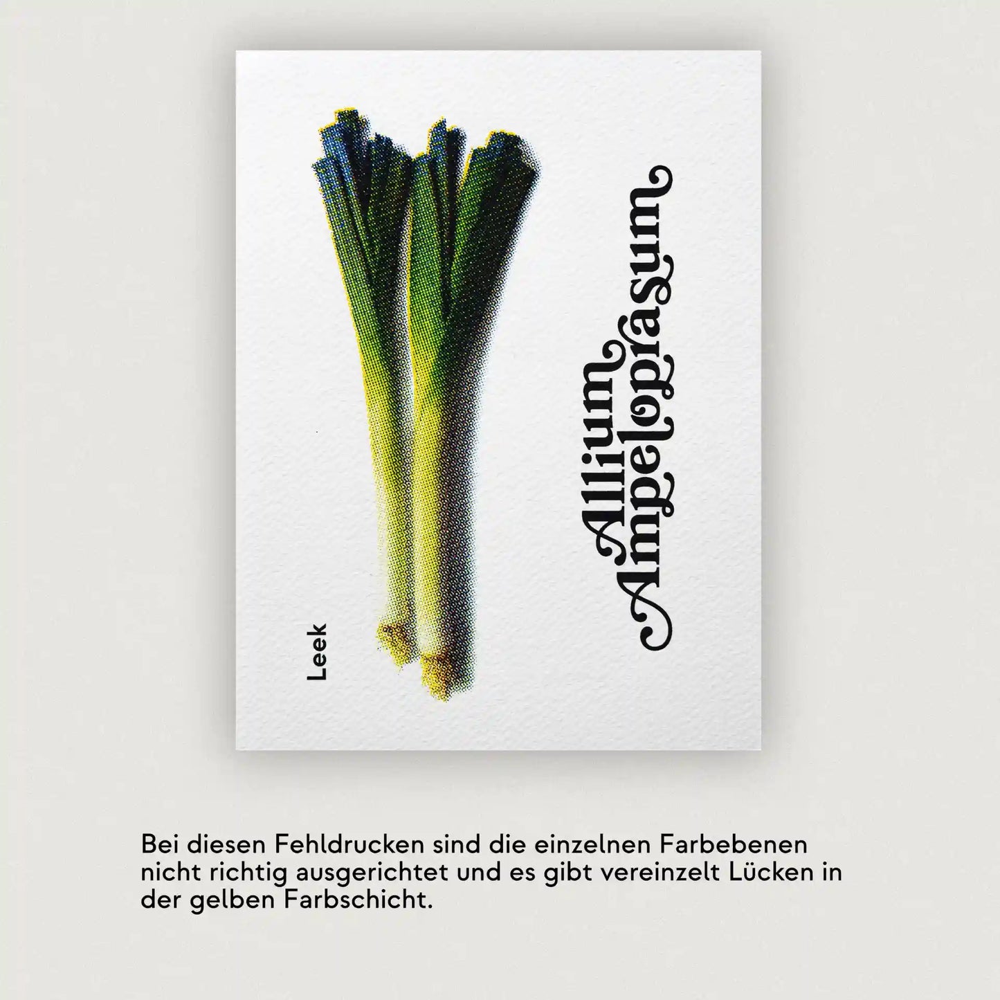 Erntereif: Leckerer Lauch | 15x20cm