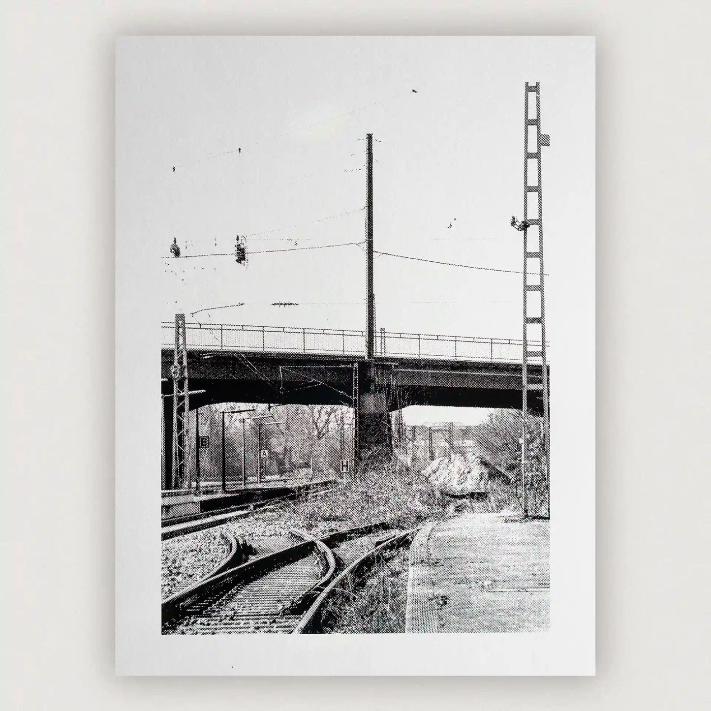Passierte Plätze: Karlsruher Bahngleis | 30x40cm