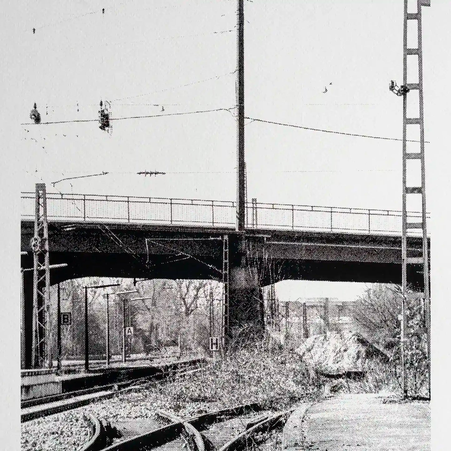 Passierte Plätze: Karlsruher Bahngleis | 30x40cm